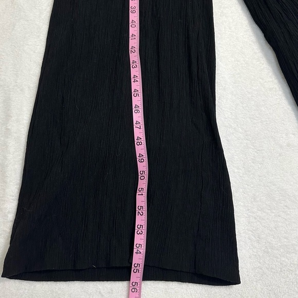 Anthropologie Viscose Blend Black Halter Wide Leg Neutral Jumpsuit - Picture 6 of 16